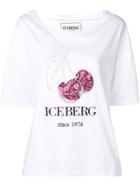Iceberg Sequin Cherry T-shirt - White