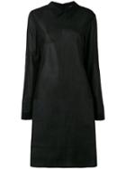 Rundholz - Semi Sheer Shirt Dress - Women - Cotton - S, Black, Cotton