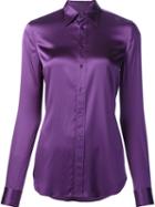 Ralph Lauren Classic Shirt, Women's, Size: 6, Pink/purple, Silk/spandex/elastane
