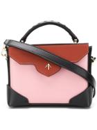 Manu Atelier Top Handle Satchel Bag - Pink & Purple