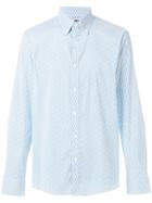 Michael Michael Kors Micro-print Slim-fit Shirt - Blue