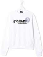 Dsquared2 Kids Teen 5th Grade Sweatshirt - White