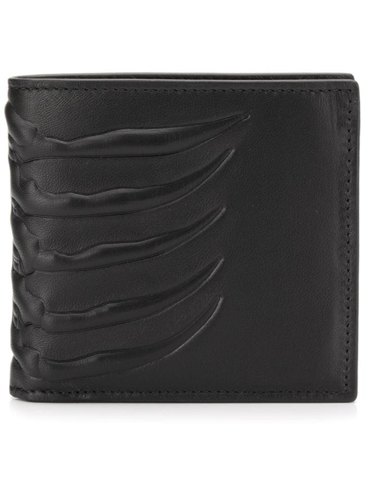 Alexander Mcqueen Embossed Bifold Wallet - Black