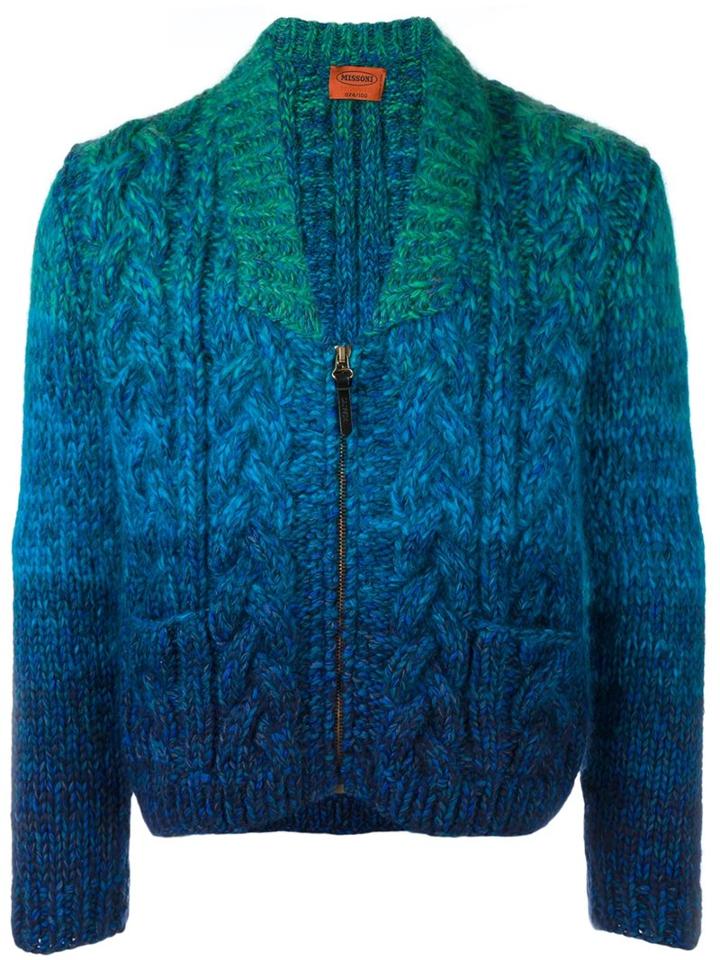 Missoni Chunky Knit Zip Cardigan