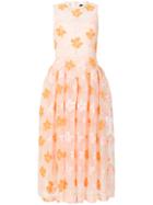 Simone Rocha Sequinned Flower Fit And Flare Dress - Nude & Neutrals