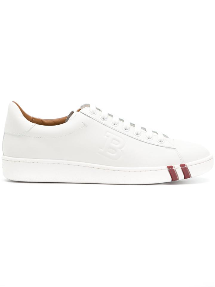 Bally Stitched B Sneakers - White