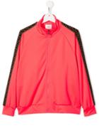 Fendi Kids Teen Logo Stripe Track Jacket - Orange