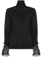 Renli Su Floral Knitted Jumper - Black