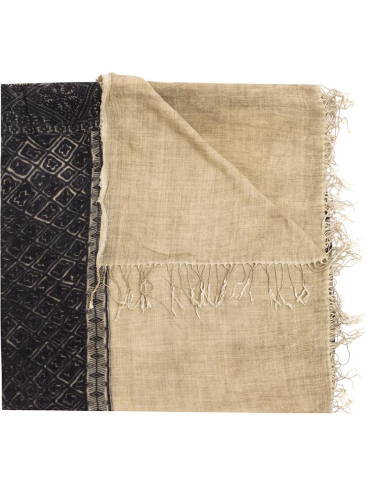 Uma Wang Rustic Print Scarf - Brown