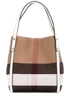 Burberry Kids - House Check Shoulder Bag - Kids - Cotton/jute/leather - One Size, Nude/neutrals