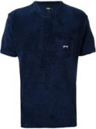 Stussy Velour T-shirt, Men's, Size: L, Blue, Cotton