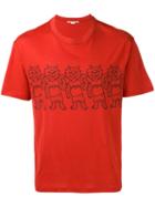 Stella Mccartney Cat Print T-shirt, Men's, Size: Xs, Red, Cotton