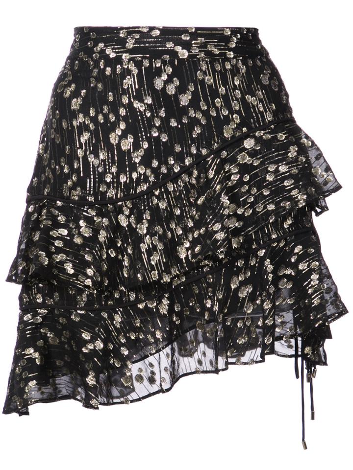 Derek Lam 10 Crosby Tiered Ruffle Skirt - Black