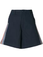 Jour/né Woven Stripe Trim Shorts - Blue