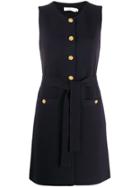 Tory Burch Button Up Mini Dress - Blue