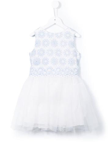 Charabia Lace And Tulle Dress, Girl's, Size: 8 Yrs, White
