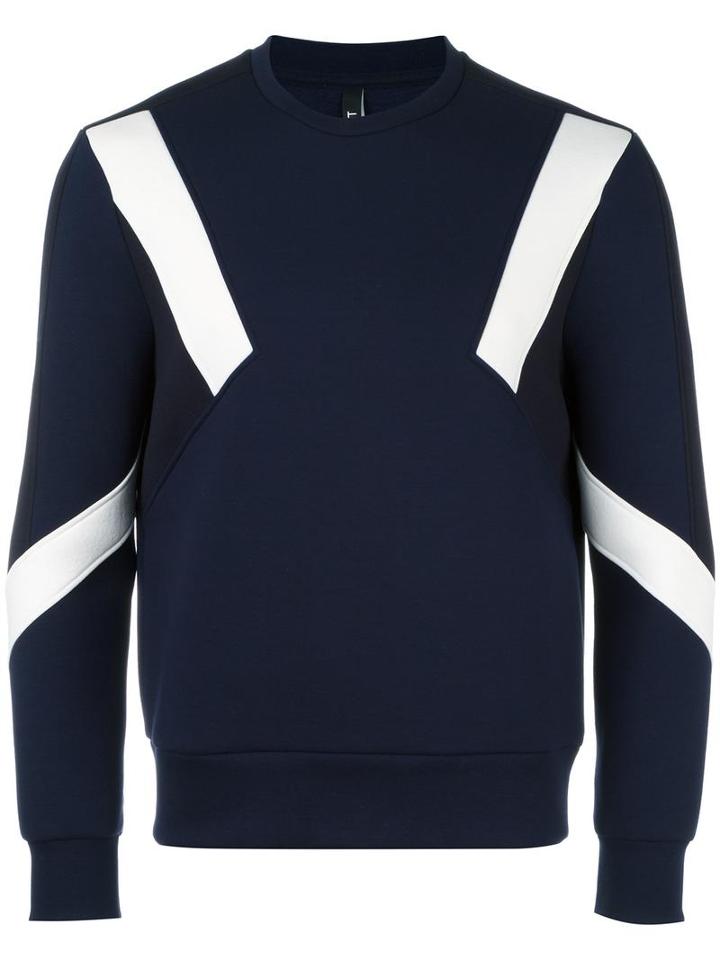 Neil Barrett Triangle Sweatshirt, Men's, Size: Xs, Blue, Lyocell/cotton/viscose/polyurethane