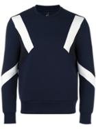 Neil Barrett Triangle Sweatshirt, Men's, Size: Xs, Blue, Lyocell/cotton/viscose/polyurethane