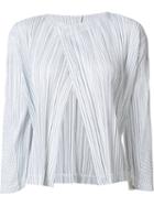 Pleats Please By Issey Miyake 'kasuri' Striped Jacket