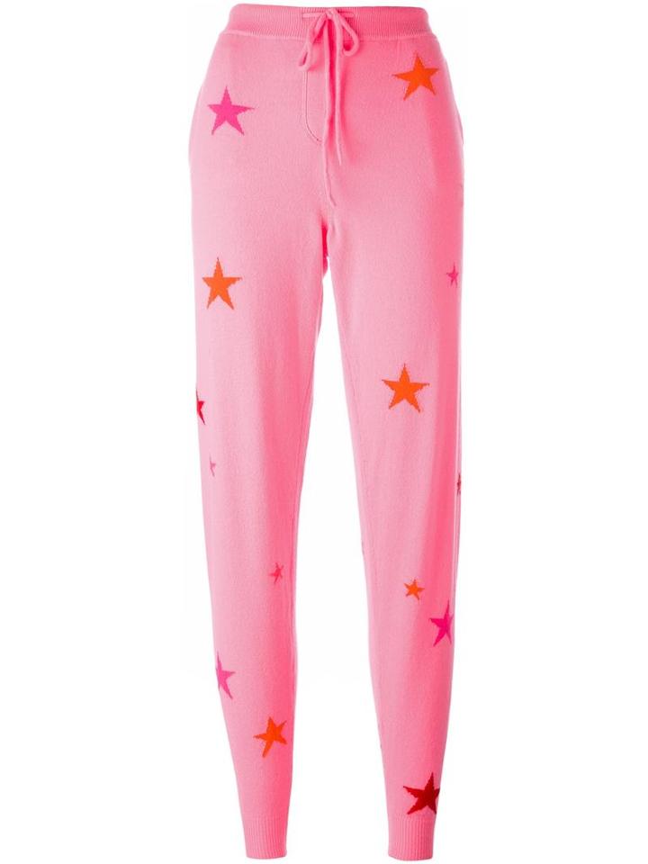 Chinti And Parker Star Track Pants, Women's, Size: Large, Pink/purple, Cashmere