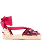 Oscar De La Renta Embellished Sling Back Espadrilles