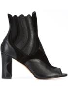 Derek Lam Peep Toe Ankle Boots - Black