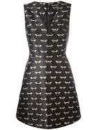 Markus Lupfer Bumble Jacquard Dress, Women's, Size: Medium, Black, Lurex/polyester/viscose/cotton