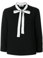 Essentiel Antwerp Neck Tie Blouse - Black