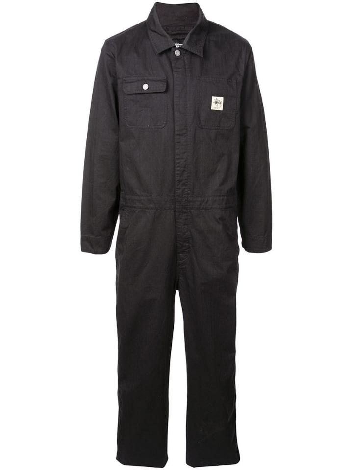 Stussy Logo Patch Boiler Suit - Black