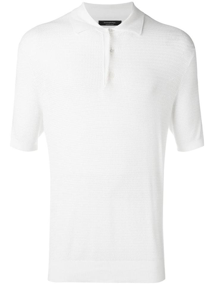 Ermenegildo Zegna Plain Polo Shirt - White