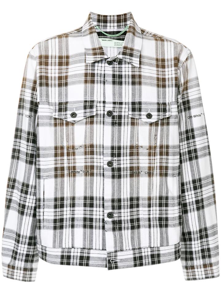 Off-white Checked Shirt Jacket