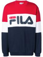 Fila Logo Colour Block Sweatshirt - Red
