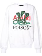 Amiri Logo Slogan Print Sweatshirt - White