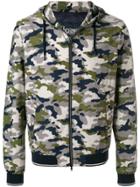 Herno Military Print Jacket - Grey
