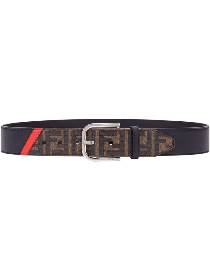 Fendi Ff Panel Belt - Brown