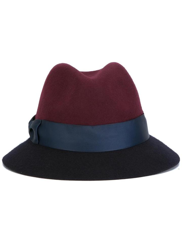 Eugenia Kim Colour Block Hat, Women's, Blue, Polyurethane/wool/brass