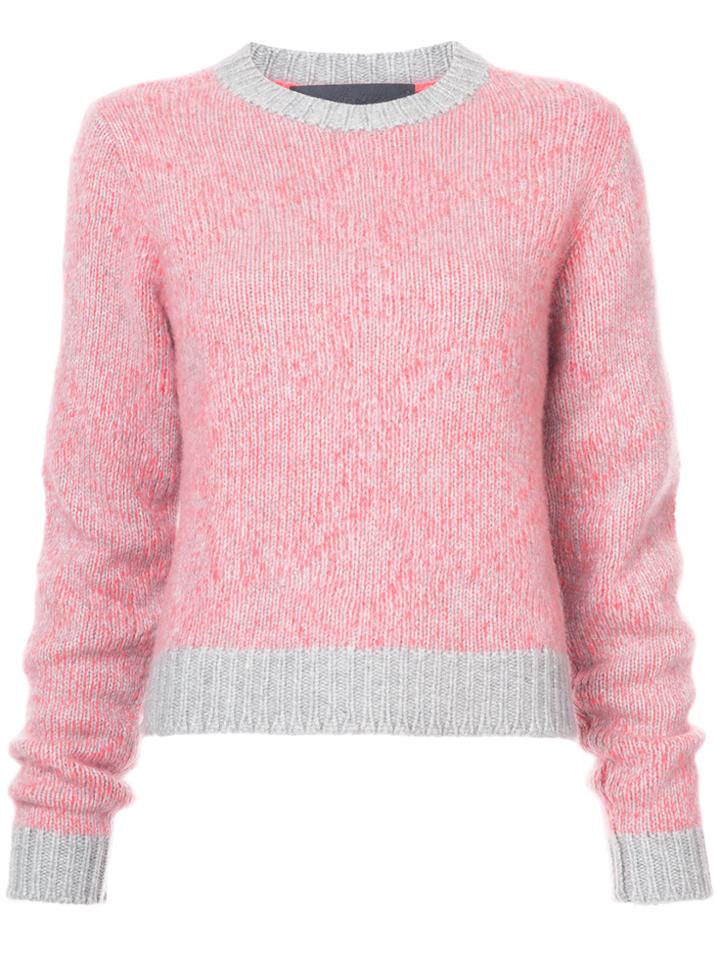 The Elder Statesman Two-tone Knit Jumper - Red