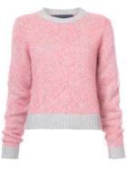 The Elder Statesman Two-tone Knit Jumper - Red