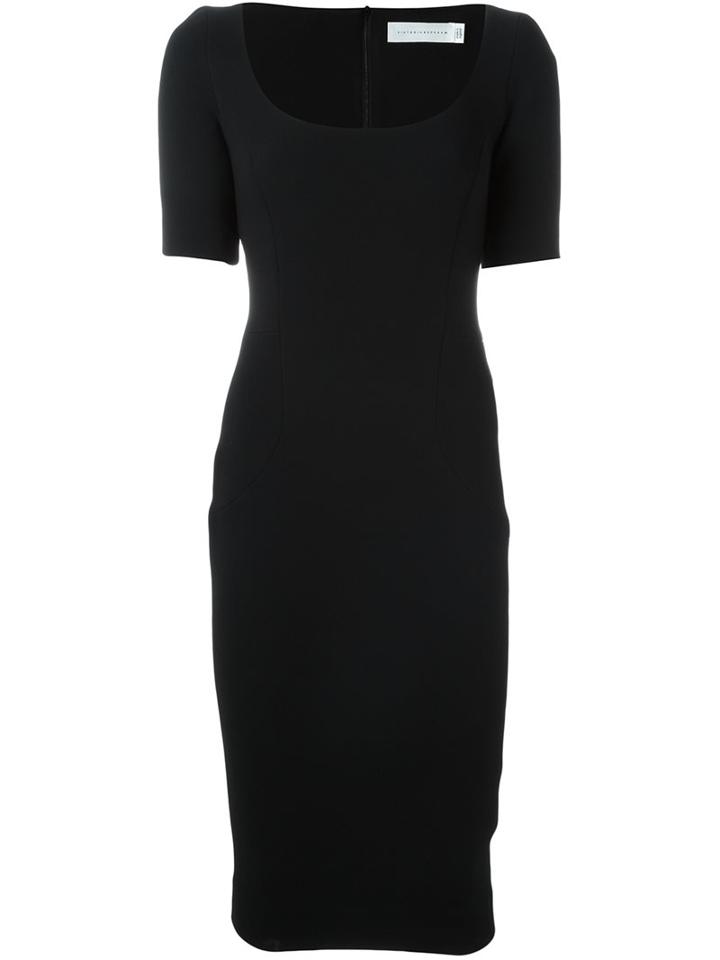 Victoria Beckham Fitted Midi Dress