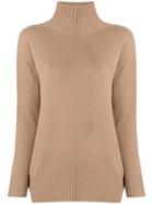 Max Mara Roll Neck Jumper - Brown