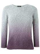Roberto Collina Degradé Knit Sweater, Women's, Size: Xl, Grey, Nylon/angora