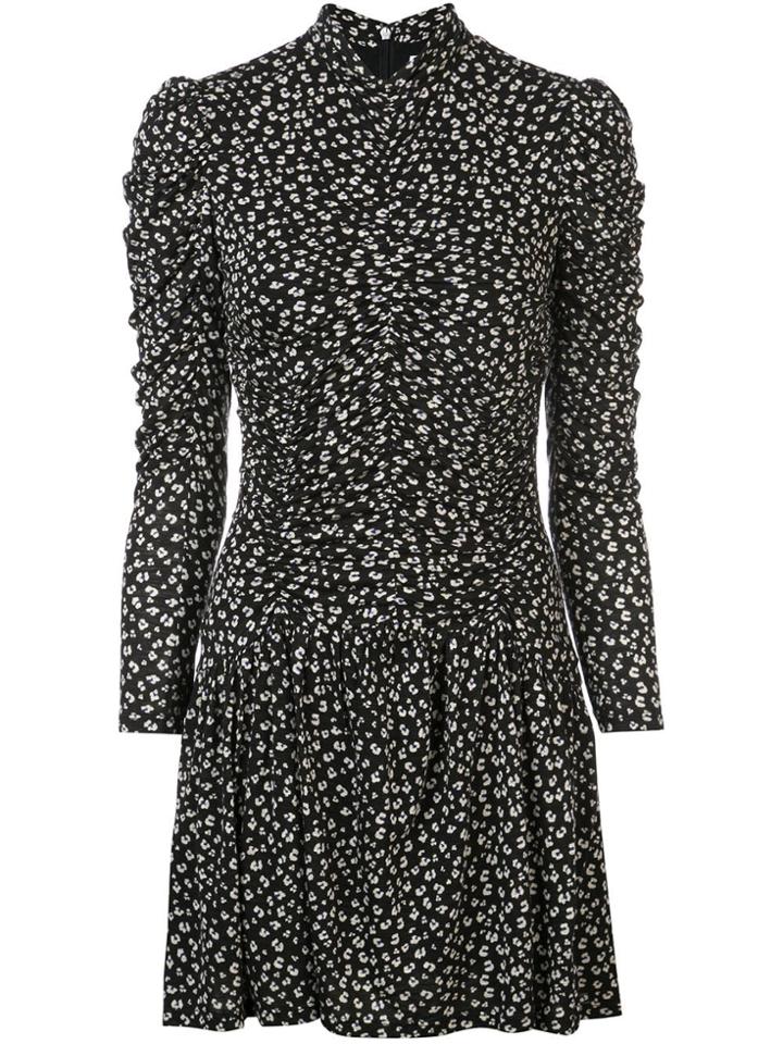 Rebecca Taylor Printed Flared Dress - Black