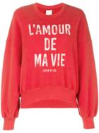 Cinq A Sept Graphic Print Sweatshirt - Red