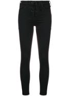 Mother Lace-up Skinny Jeans - Black