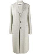 Jil Sander Classic Single-breasted Coat - Grey