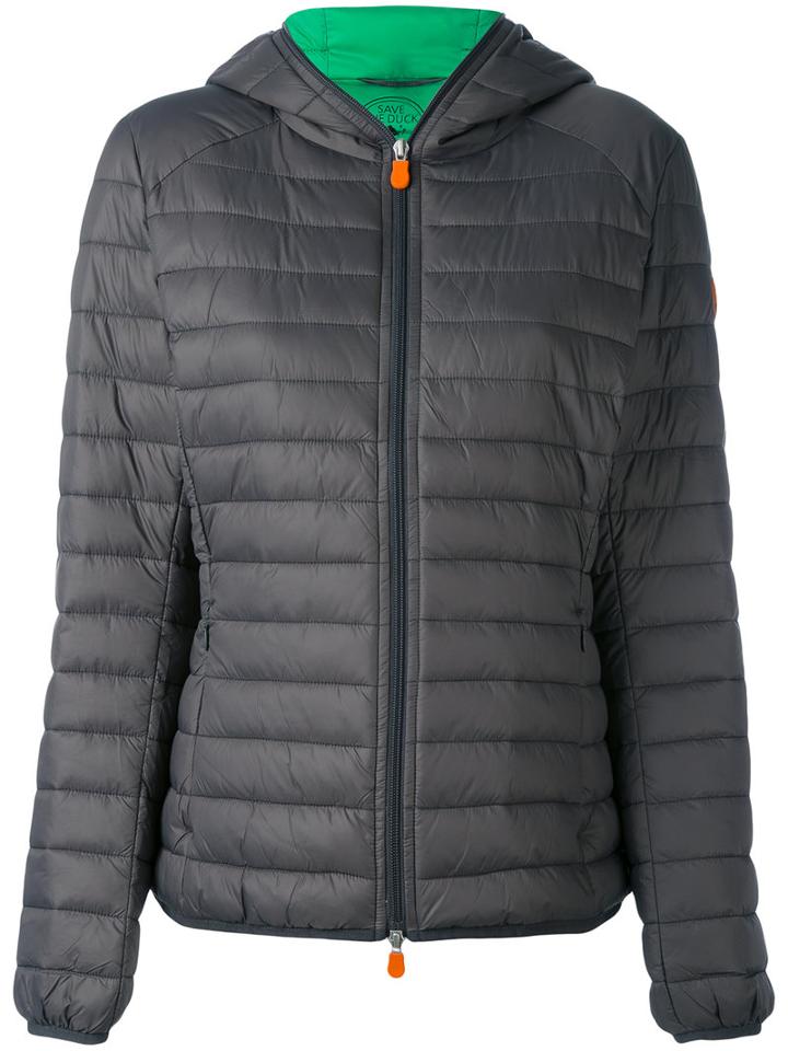 Save The Duck - Hooded Puffer Jacket - Women - Nylon/polyester - 3, Grey, Nylon/polyester