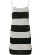 Laneus Striped Knitted Dress - Black