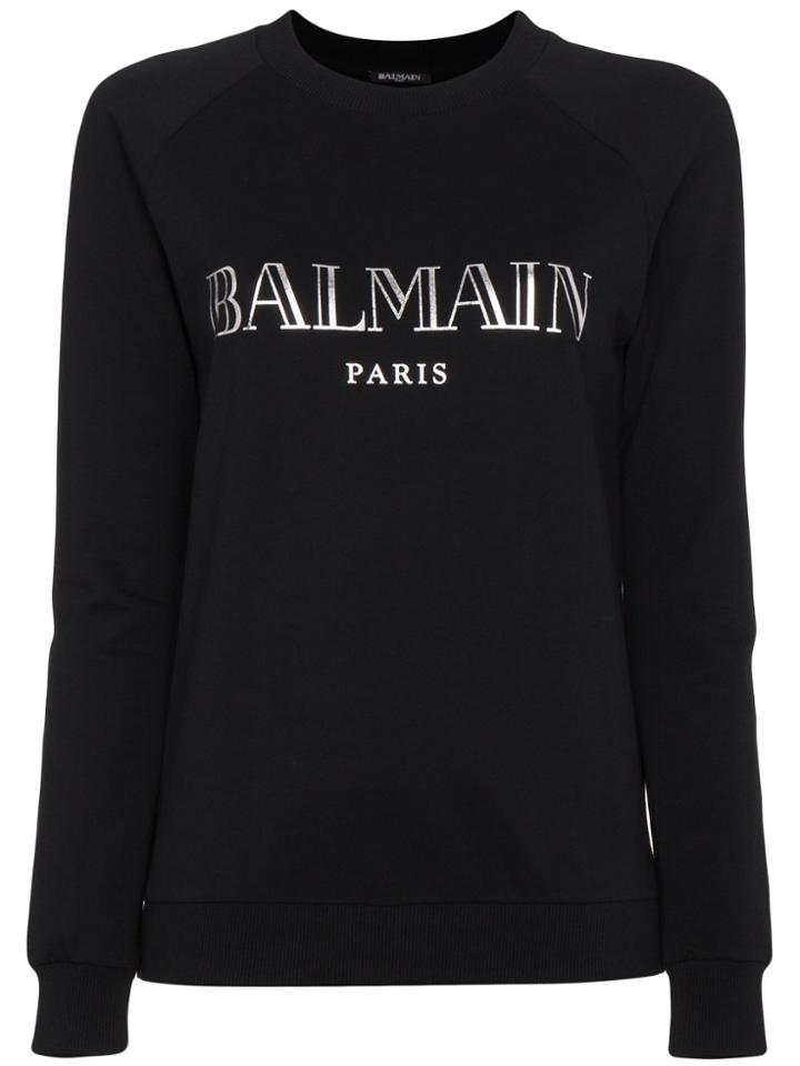 Balmain Longsleeved Logo Sweatshirt - Black