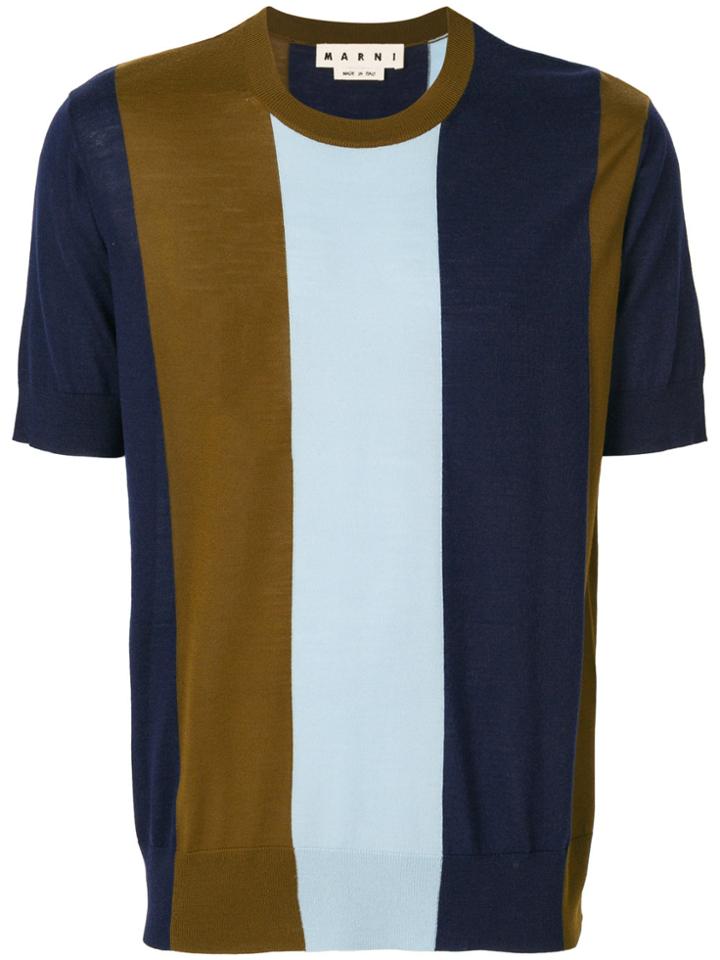Marni Striped Knit Pullover - Blue