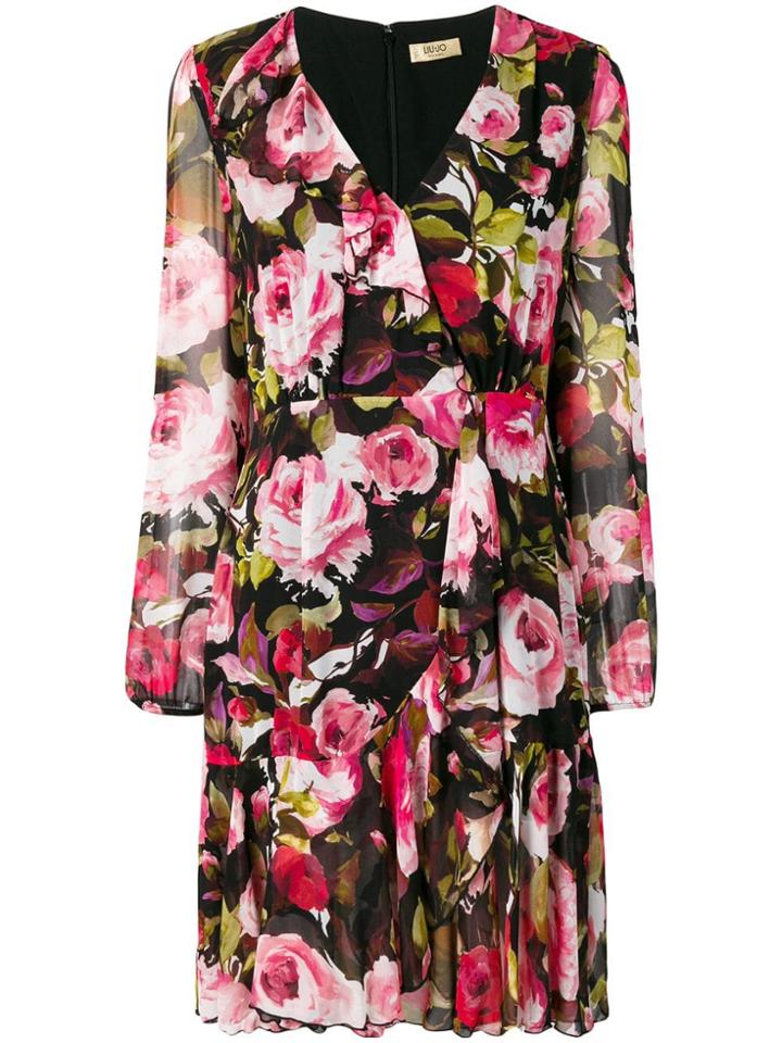Liu Jo Rose Print Dress - Pink